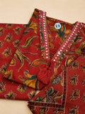 Premium Pure Cotton Printed Kurti Pant Dupatta Set