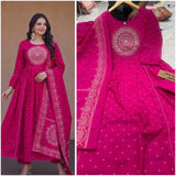 Festive Wear Rayon Cotton Ethnic Suit Set