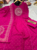 Festive Wear Rayon Cotton Ethnic Suit Set