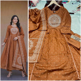 Festive Wear Rayon Cotton Ethnic Suit Set