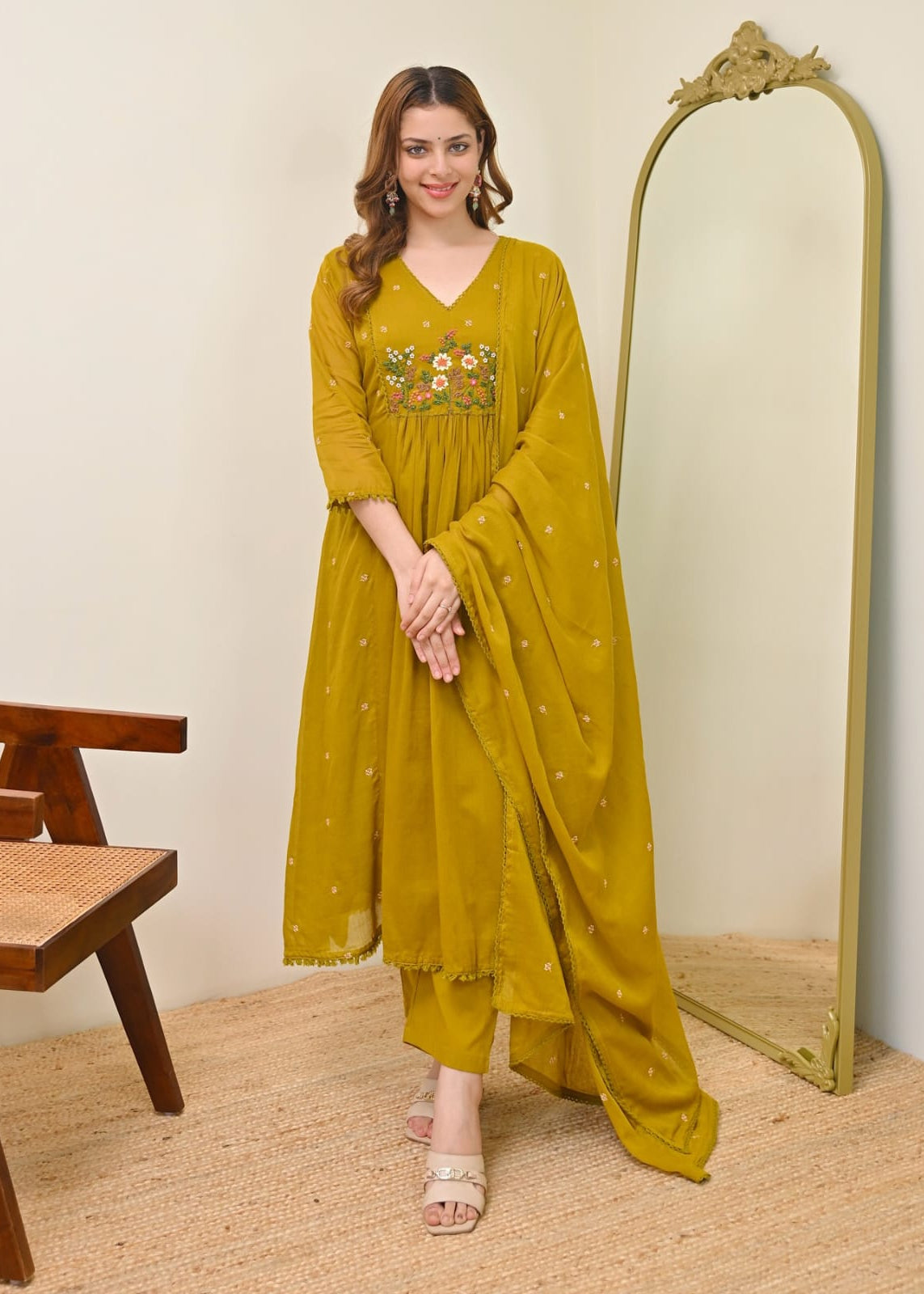Women's Premium Chanderi Ethnic Wear