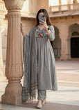 Hanshika Viscose Chinon Kurti Pant Dupatta Set