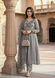 Hanshika Viscose Chinon Kurti Pant Dupatta Set