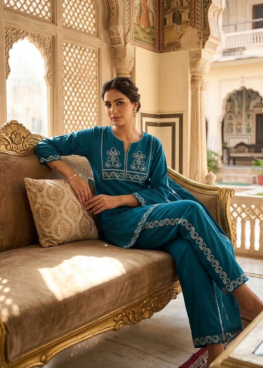 Premium Dhabu Cotton Co-Ord Set for Women
