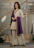 Roman Silk Top Sharara Palazzo Dupatta Set