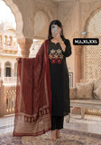 Premium Cotton Kurti Pant Dupatta Set with Embroidery