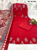 Premium Cotton Anarkali Kurti Pant Dupatta Set