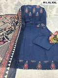 Premium Cotton Anarkali Kurti Pant Dupatta Set