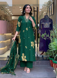 Premium Cotton Kurti Pant Dupatta Set with Embroidery